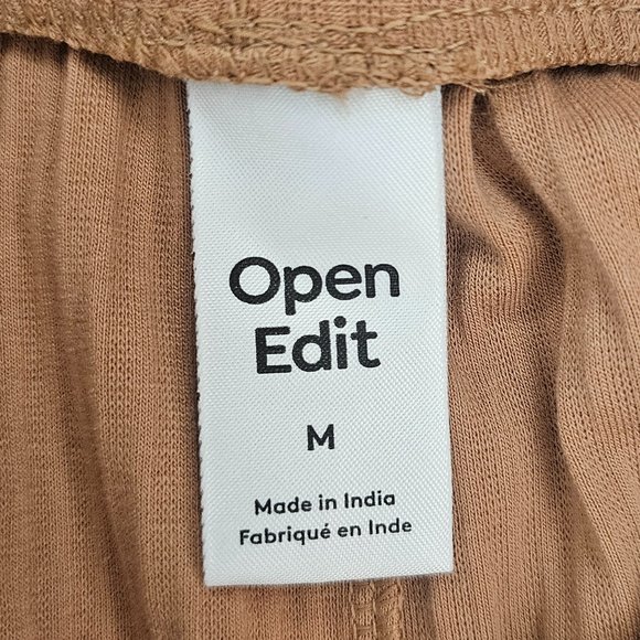 NWT! Open Edit by Nordstrom Ribbed Knit Organic Cotton Wide Leg Casual Pants, M - Picture 7 of 9